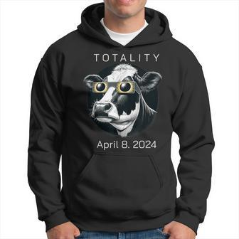 Total Solar Eclipse April 8 2024 Cow Watching Solar Eclipse Hoodie - Seseable