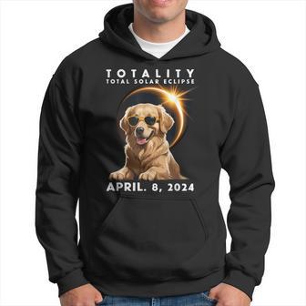 Total Solar Eclipse April 8 2024 Dog Golden Retriever Lover Hoodie - Monsterry AU