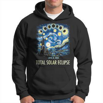Total Solar Eclipse April 8 2024 Van Gogh Starry Night Hoodie | Mazezy