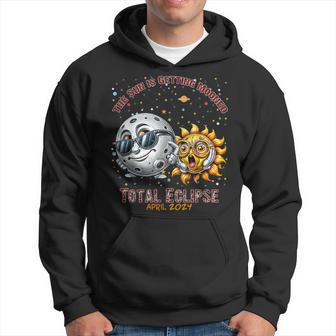 Total Solar Eclipse Chase April 2024 Sun Is Getting Mooned Hoodie | Mazezy