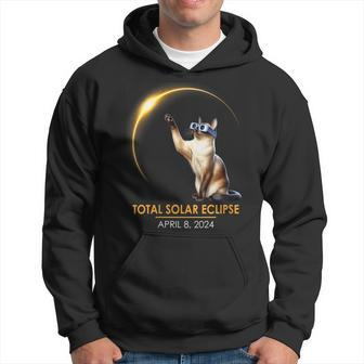 Total Solar Eclipse Glasses Siamese Cat Hoodie | Mazezy