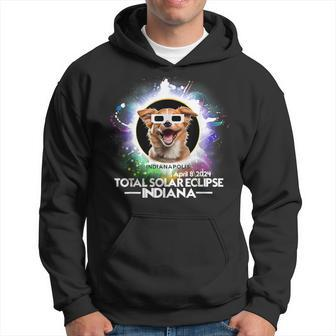 Total Solar Eclipse Indianapolis Indiana 2024 Astronomy Dog Hoodie - Monsterry