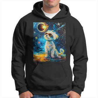 Total Solar Eclipse Maltese Dog Hoodie - Monsterry