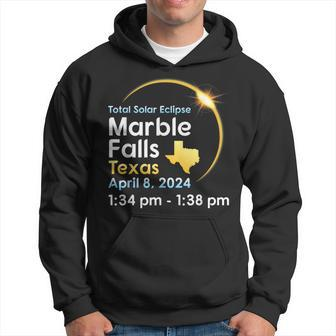Total Solar Eclipse In Marble Falls Texas On April 08 2024 Hoodie | Mazezy