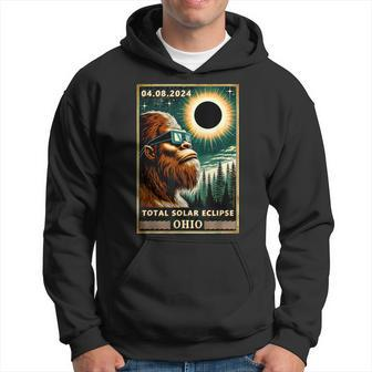 Total Solar Eclipse Ohio Bigfoot Eclipse Glasses Hoodie - Seseable