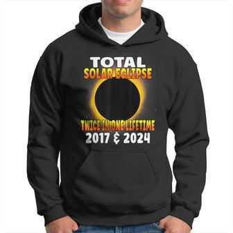 Total Solar Eclipse Twice In One Lifetime 2017 & 2024 Cosmic Hoodie - Monsterry DE