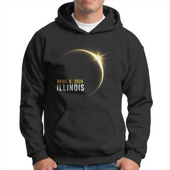 Totality 04 08 2024 Total Solar Eclipse 2024 Illinois Hoodie - Monsterry