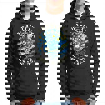 Totality Solar Eclipse Starry 2024 Night Van April 8 Gogh Hoodie | Mazezy