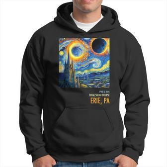 Totality Total Solar Eclipse 04 8 2024 Erie Pa Starry Night Hoodie | Mazezy