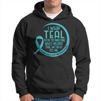Tourette Syndrome Awareness Teal Ribbon I Wear Teal For Hoodie - Monsterry