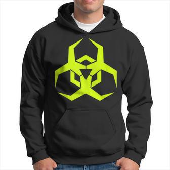 Toxic Lime Green Biohazard Symbol Hoodie - Monsterry DE