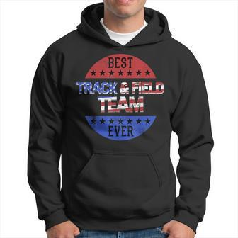Track And Field Team Independence Day Patriotic Usa Flag Hoodie - Monsterry