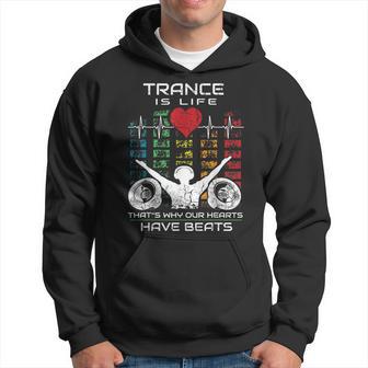 Trance Music Retro Vintage Dj Hoodie - Thegiftio UK