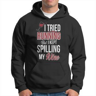 I Tried Running But Kept Spilling My Wine Hoodie | Mazezy DE