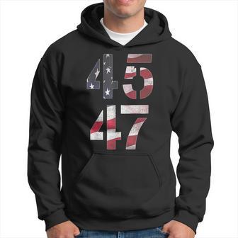 Trump 45 47 2024 President Vintage Usa Flag Hoodie - Monsterry