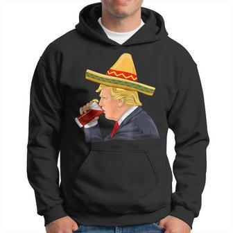 Trump Drinking Michelada Cinco De Mayo Mexican Hoodie | Mazezy