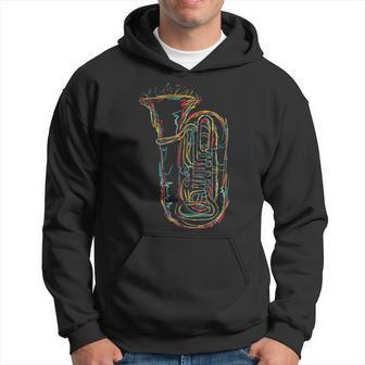 Tuba Instrument De Musique À Esquisse Sweat à capuche - Cadeauxyz