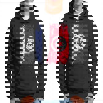 Tunisie France Drapeau De L'amitié Tunisie Sweat à capuche - Cadeauxyz