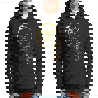Twice In Lifetime Total Solar Eclipse April 08 2024 Cat Hoodie - Thegiftio
