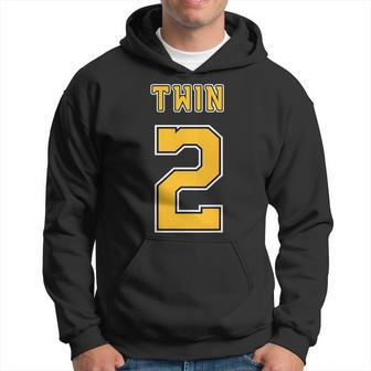 Twin 1 Twin 2 Adult Matching Jersey Outfit Hoodie - Monsterry