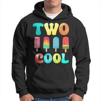 Two Cool 2Nd Birthday Popsicle 2 Year Old Boy Second Bday Hoodie - Monsterry