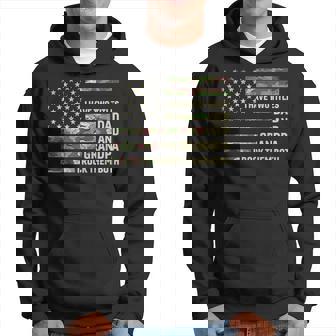 I Have Two Titles Dad And Grandpa Father's Day Grandpa Flag Hoodie - Seseable