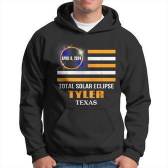 Tyler Texas Solar Eclipse 2024 Us Flag Hoodie - Thegiftio UK