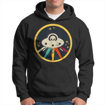 Ufo Alien Vintage Retro Hoodie - Thegiftio UK