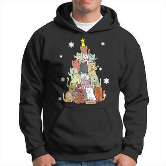 Ugly Christmas Sweater Cat Tree Xmas Cat Hoodie - Monsterry CA