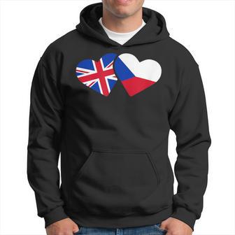 Uk Czech Republic Flag T Heart British Czech Love Cute Hoodie - Thegiftio UK