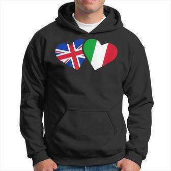 Uk Italy Flag T Heart British Italian Love Cute Hoodie - Thegiftio UK