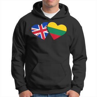 Uk Lithuania Flag T Heart British Lithuanian Love Cute Hoodie - Thegiftio UK