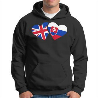 Uk Slovakia Flag T Heart British Slovakian Love Cute Hoodie - Thegiftio UK
