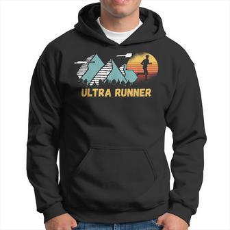 Ultra Runner Vintage Retro Runners Marathon Running Gym Hoodie - Thegiftio UK