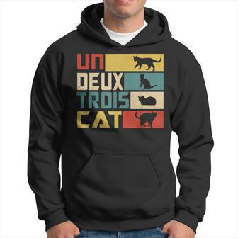 Un Deux Trois Cat French Word Game Cat Hoodie - Seseable