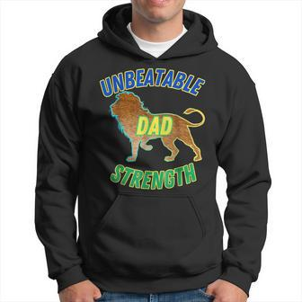 Unbeatable Dad Strength Lion Father's Day Pride Leader Hoodie - Monsterry AU