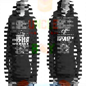 Uncle Of The Birthday Boy Family Football Party Decorations Hoodie - Thegiftio
