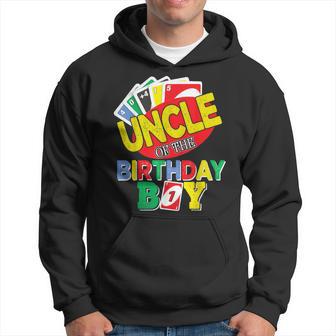 Uncle Of The Uno Birthday Boy Uno Birthday Boy Hoodie - Seseable