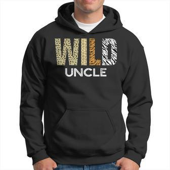 Uncle Of The Wild One Zoo Birthday Safari Jungle Animal Hoodie - Thegiftio UK