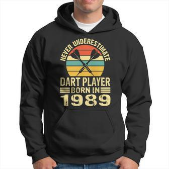 Never Underestimate Dart Player Born In 1989 Dart Darts Hoodie - Thegiftio UK
