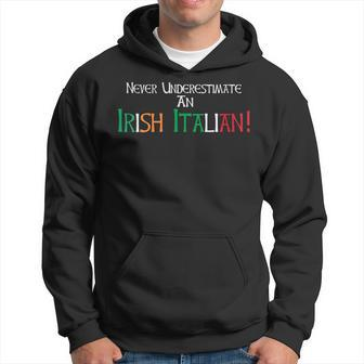 Never Underestimate An Irish Italian Proud Heritage Flag Hoodie | Mazezy