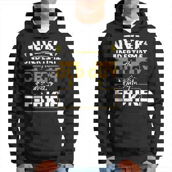 Never Underestimate An Old Guy On A Bicycle E-Bike Meme Hoodie | Seseable UK