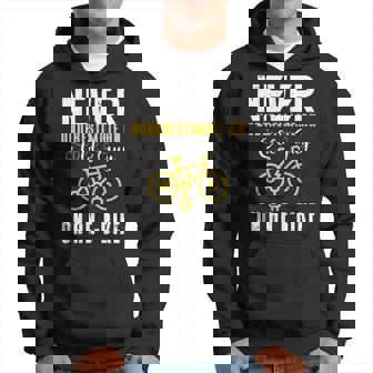 Never Underestimate An Old Guy On A Bicycle E-Bike Quote Hoodie | Seseable UK