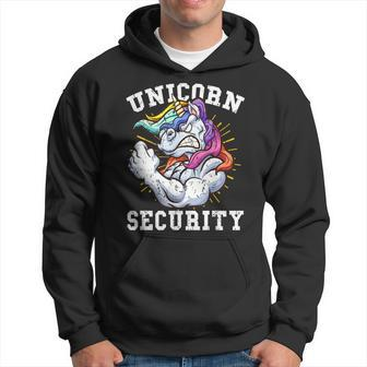 Unicorn Security Manly Muscular Unicorn Lovers Hoodie - Monsterry UK