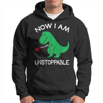 Now I Am Unstoppable T-Rex Hoodie - Seseable