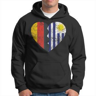 Uruguayische Deutsche Flagge Herz Deutschland Uruguay Flagge Wurzeln Kapuzenpullover - Geschenkecke