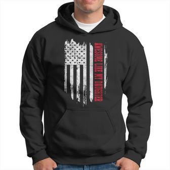 Us American Flag Awesome Like My Daughter Father's Day Dad Hoodie - Thegiftio UK