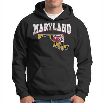 Us Citizen Proud America State Flag Land Map Maryland Hoodie - Monsterry CA