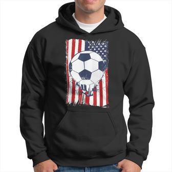 Us Soccerball Usa Flag Football Hoodie - Monsterry