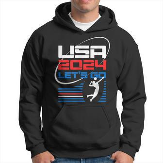 Usa 2024 United States American Sport 2024 Volleyball Hoodie | Mazezy